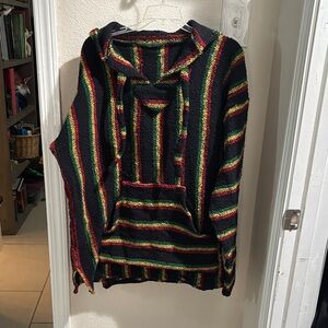 Multicolor Striped Men's Hoodie